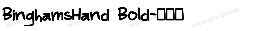 BinghamsHand Bold字体转换